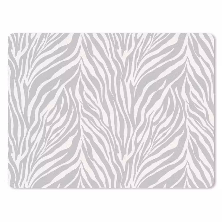 Zebra - Motief - Grijs muismat rubber klein 262 -3d