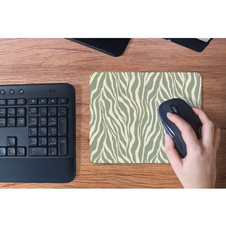 Zebra - Motief - Groen muismat rubber klein 262 -toetsenbord
