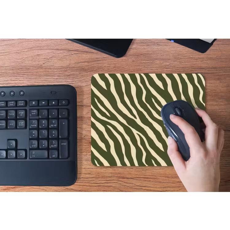 Zebra - Patroon - Groen muismat rubber klein 262 -toetsenbord