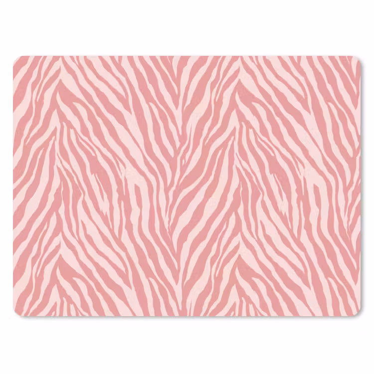 Zebra - Print - Roze muismat rubber klein 262 -3d