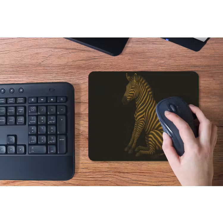 Zebra - Strepen - Goud muismat rubber klein -toetsenbord