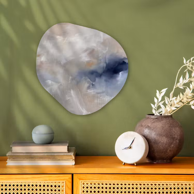 Abstract - Wolken - Sfeer - Modern - Beige Wandcirkel Organisch Forex 3mm klein -sfeer2