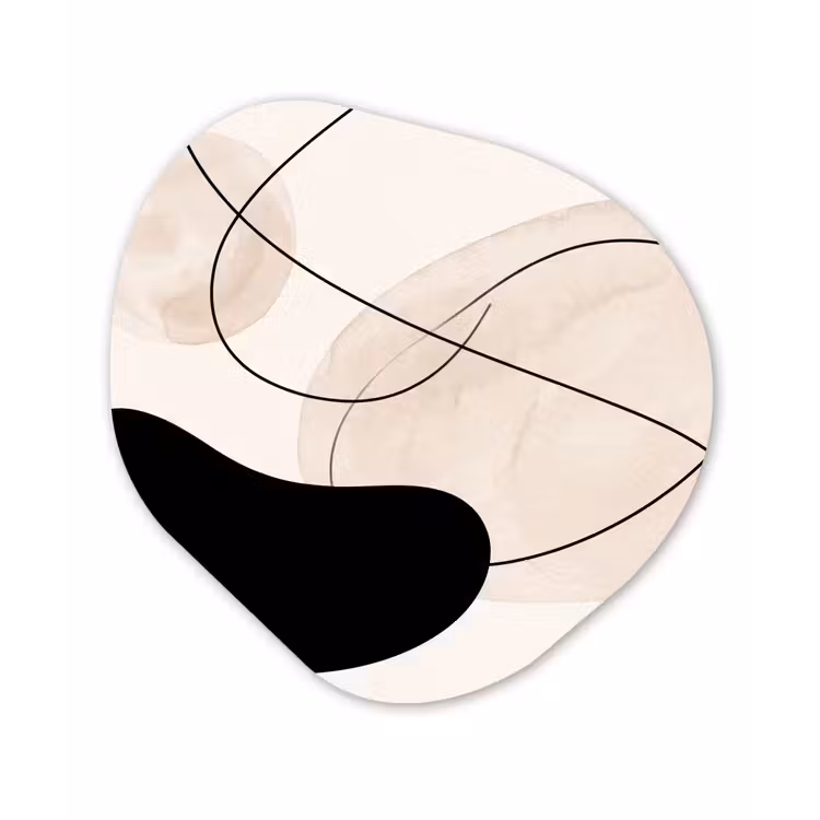 Organic - Forex - Abstract - Forms - Art - Abstract - Vormen - Kunst Wandcirkel Organisch Forex 3mm klein