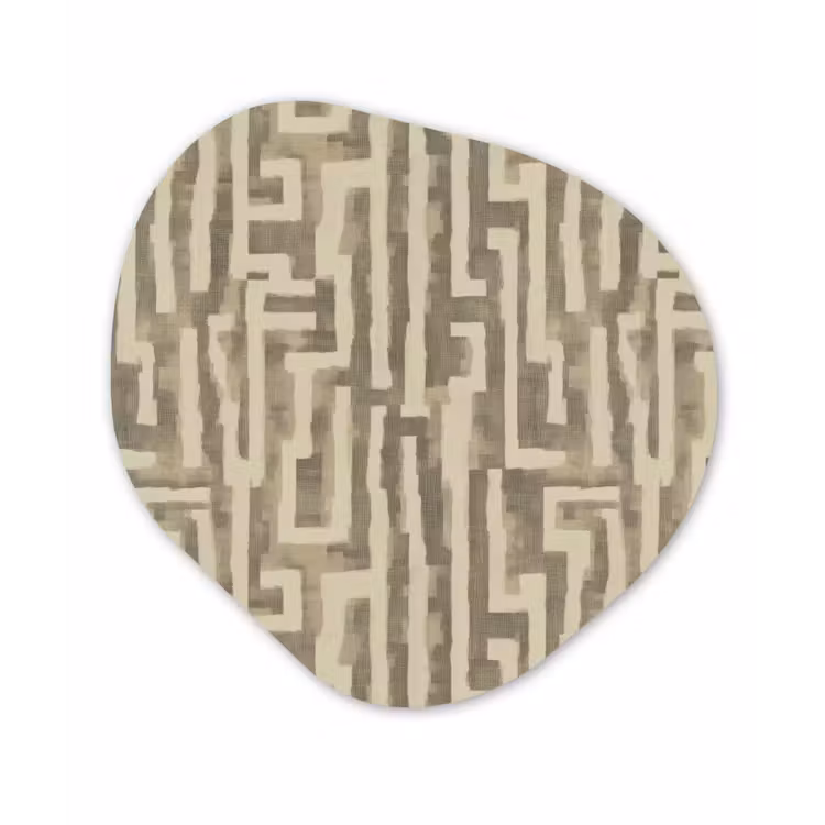 Abstract - Geometrisch - Groen Wandcirkel Organisch Forex 3mm klein 629 -3d