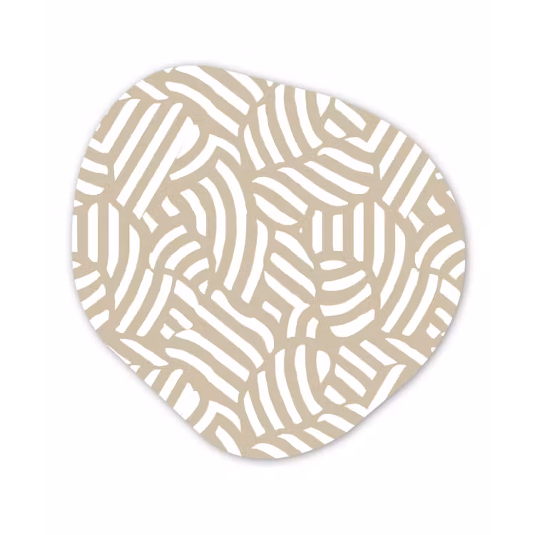 Abstract - Modern - Beige Wandcirkel Organisch Forex 3mm klein 629 -3d
