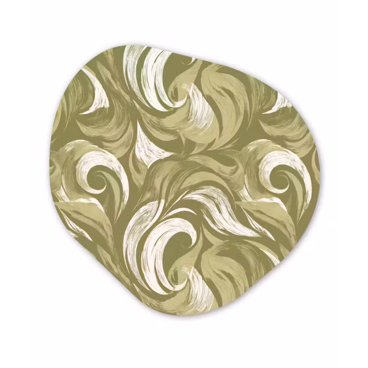 Abstract - Textuur - Groen Wandcirkel Organisch Forex 3mm klein 629 -3d