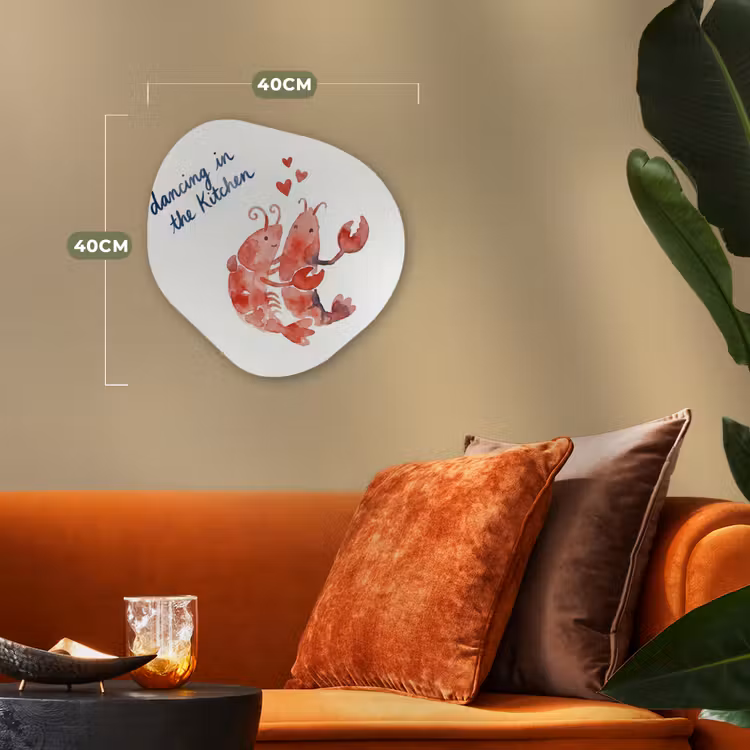 Dier - Dans - Liefde - Waterverf - Rood Wandcirkel Organisch Forex 3mm klein -sfeer3