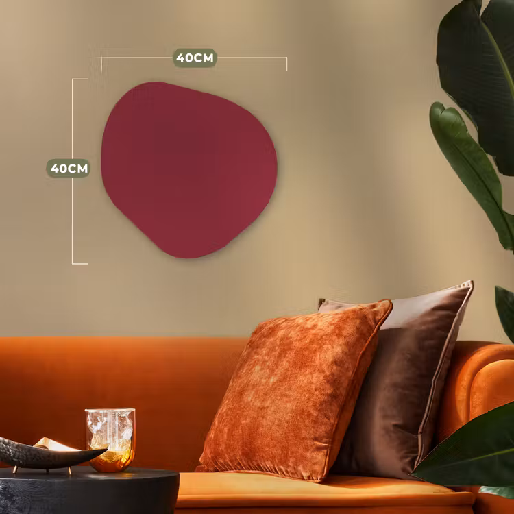 Antique - Ruby - Rood Wandcirkel Organisch Forex 3mm klein 629 -sfeer3