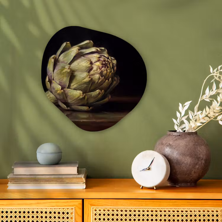 Organic - Forex - Artichoke - Food - Classic - Artichok - Eten - Klassiek Wandcirkel Organisch Forex 3mm klein
