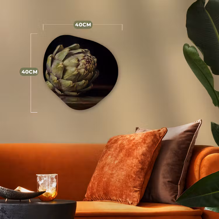Organic - Forex - Artichoke - Food - Classic - Artichok - Eten - Klassiek Wandcirkel Organisch Forex 3mm klein