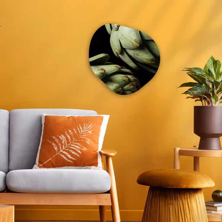 Organic - Forex - Artichoke - Green - Food - Artisjok - Groen - Eten Wandcirkel Organisch Forex 3mm klein