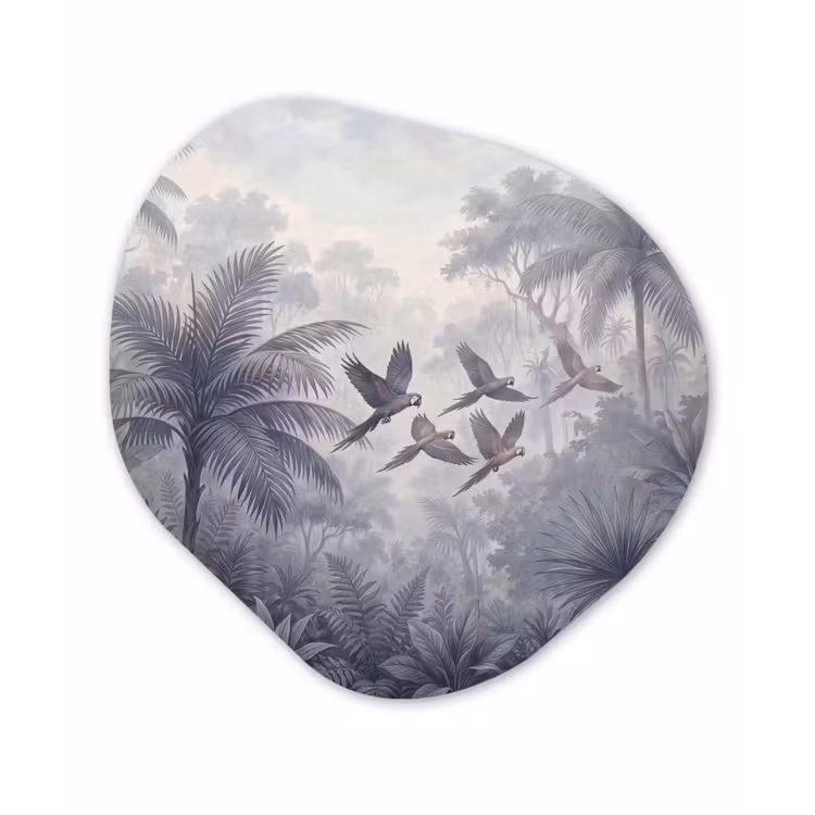 Vogel - Vliegend - Jungle - Vintage - Dieren Wandcirkel Organisch Forex 3mm klein -3d