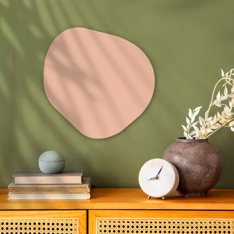 Blush - Terracotta - Nude Wandcirkel Organisch Forex 3mm klein 629 -sfeer2