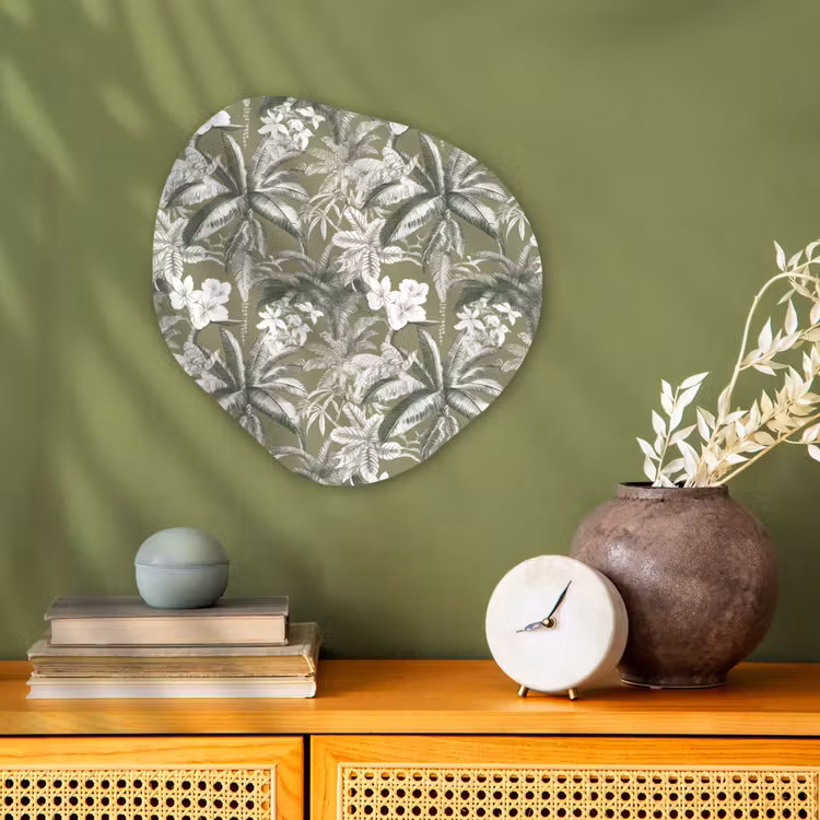 Botanisch - Bloemen - Groen Wandcirkel Organisch Forex 3mm klein 629 -sfeer2