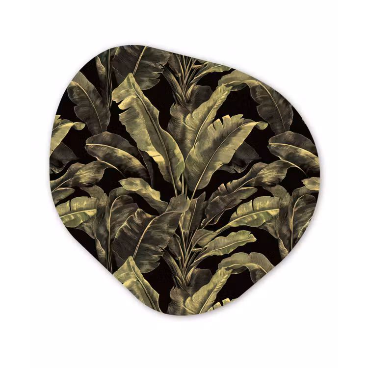 Botanisch - Bladeren - Groen Wandcirkel Organisch Forex 3mm klein 629 -3d