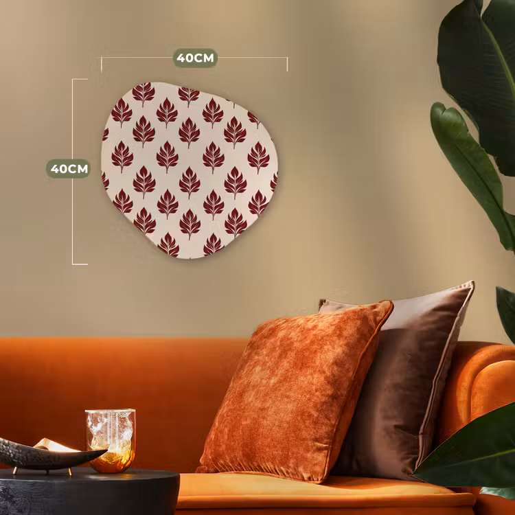 Botanisch - Patroon - Bordeaux Wandcirkel Organisch Forex 3mm klein 629 -sfeer3
