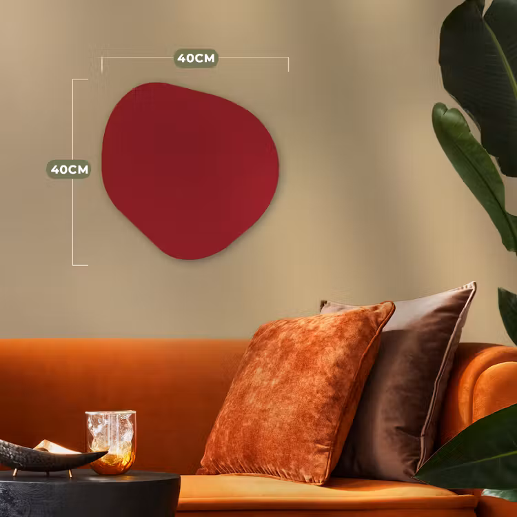 Burgundy - Wine - Rood Wandcirkel Organisch Forex 3mm klein 629 -sfeer3