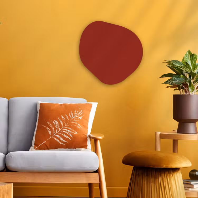 Burnt - Copper - Rood Wandcirkel Organisch Forex 3mm klein 629 -sfeer4