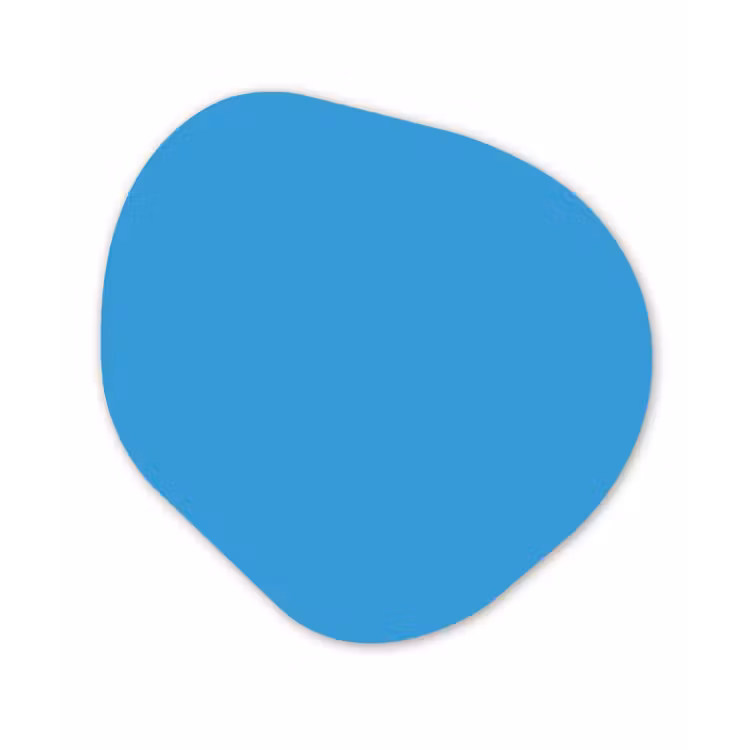 Cerulean - Breeze - Blauw Wandcirkel Organisch Forex 3mm klein 629 -3d