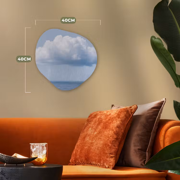 Organic - Forex - Cloud - Rain - Nature - Wolk - Regen - Natuur Wandcirkel Organisch Forex 3mm klein