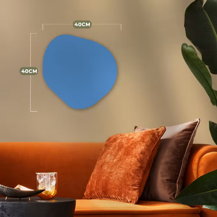 Cornflower - Blue - Blauw Wandcirkel Organisch Forex 3mm klein 629 -sfeer3