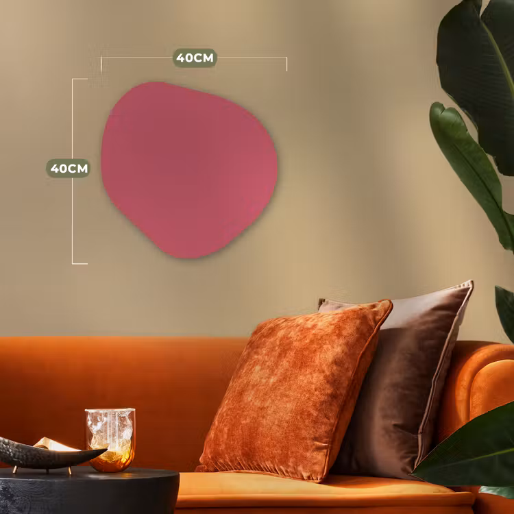 Crimson - Rose - Roze Wandcirkel Organisch Forex 3mm klein 629 -sfeer3