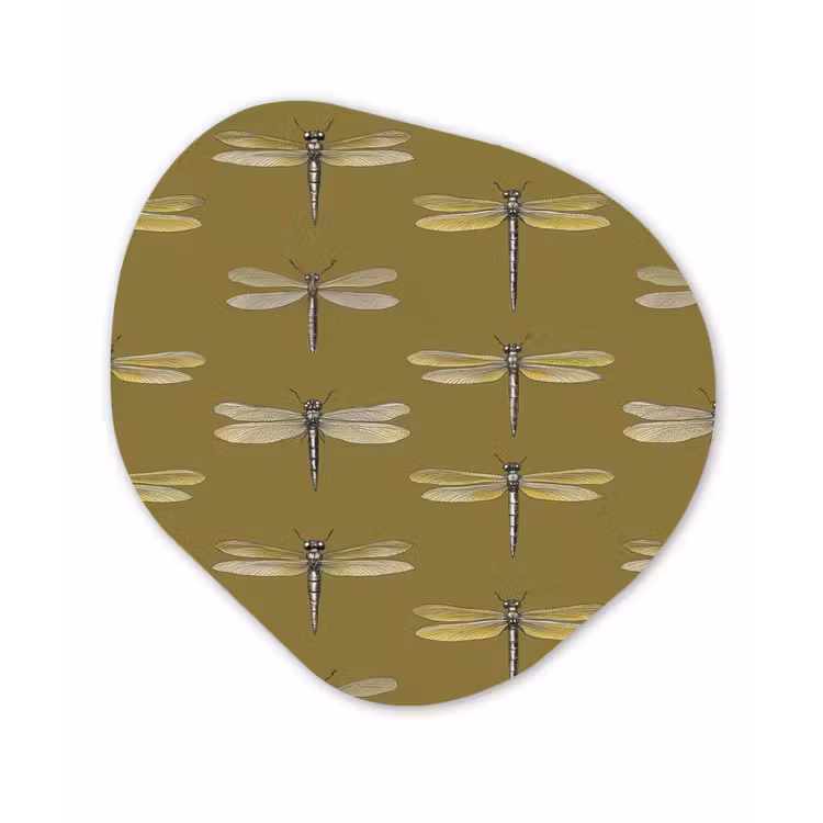 Libellen - Patroon - Groen Wandcirkel Organisch Forex 3mm klein 629 -3d