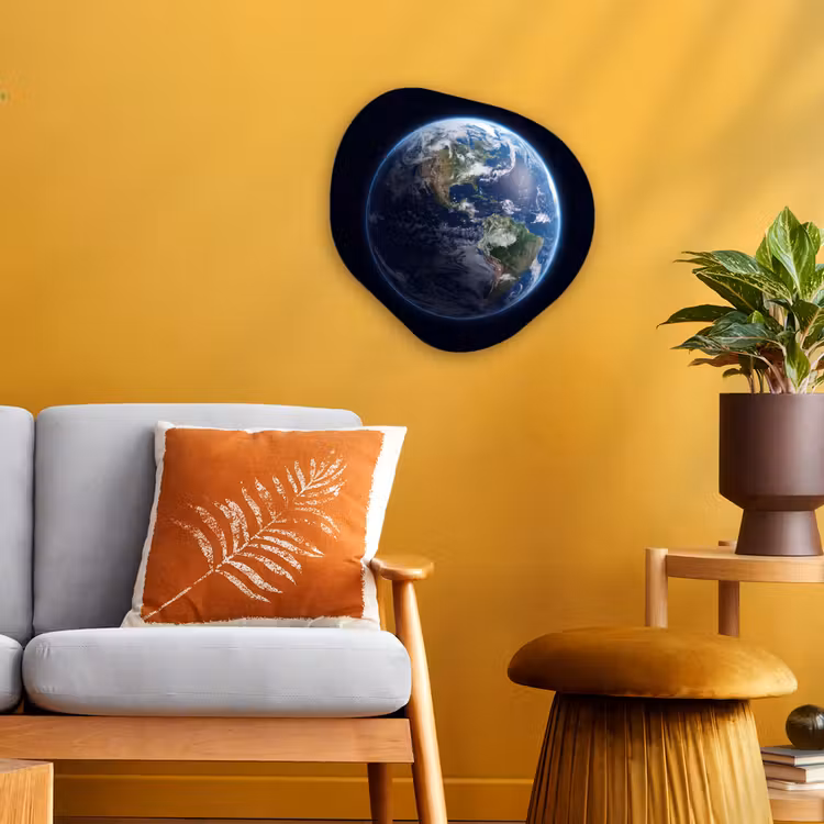 Organic - Forex - Earth - Space - Cosmos - Aarde - Ruimte - Kosmos Wandcirkel Organisch Forex 3mm klein