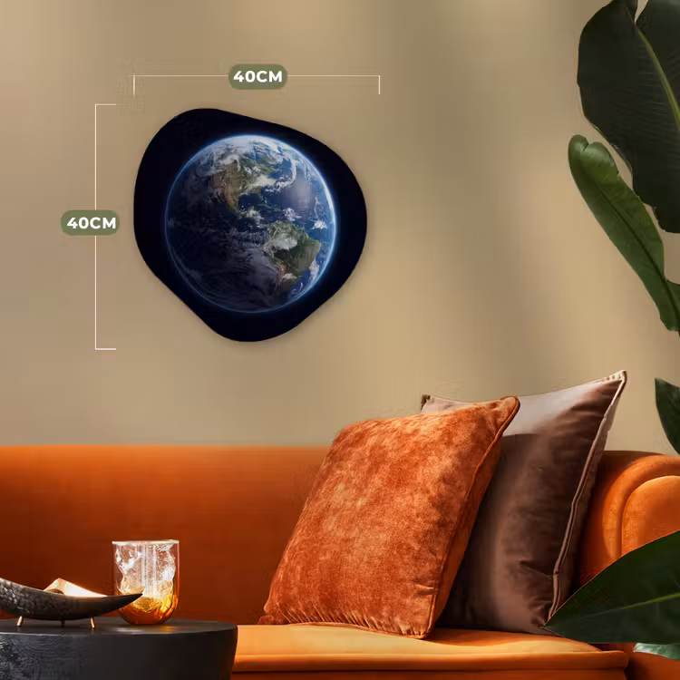 Organic - Forex - Earth - Space - Cosmos - Aarde - Ruimte - Kosmos Wandcirkel Organisch Forex 3mm klein