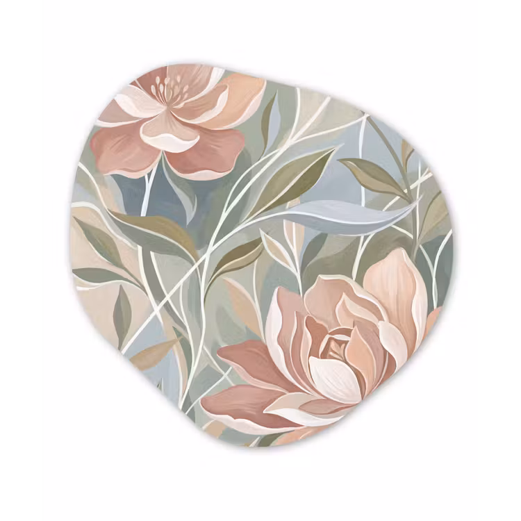 Elegant - Romantiek - Roze Wandcirkel Organisch Forex 3mm klein -3d