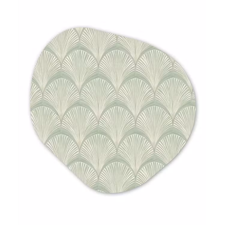 Waaiers - Patroon - Groen Wandcirkel Organisch Forex 3mm klein 629 -3d