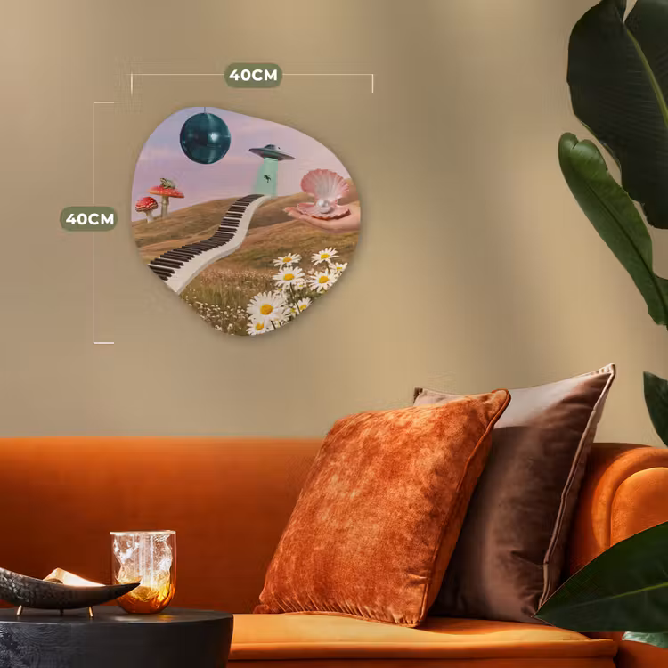 Organic - Forex - Fish - Nature - Abstract - Vis - Natuur - Abstract Wandcirkel Organisch Forex 3mm klein