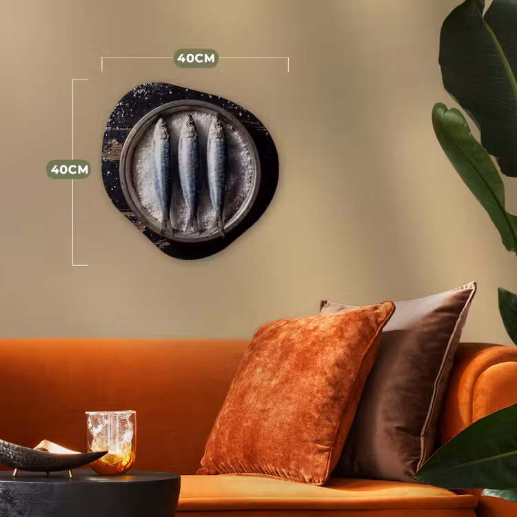 Organic - Forex - Fish - Salt - Food - Vis - Zout - Eten Wandcirkel Organisch Forex 3mm klein