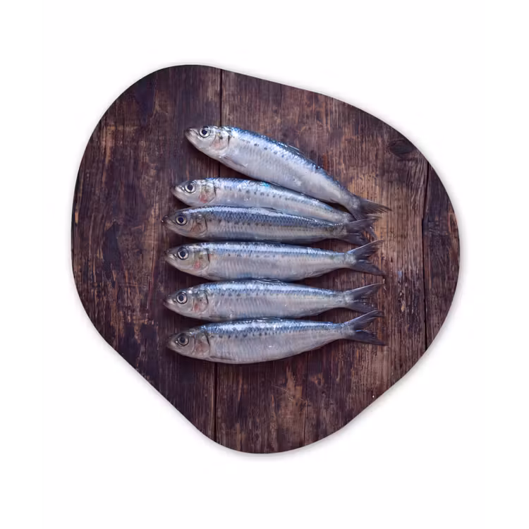 Organic - Forex - Fish - Wood - Food - Vis - Hout - Eten Wandcirkel Organisch Forex 3mm klein