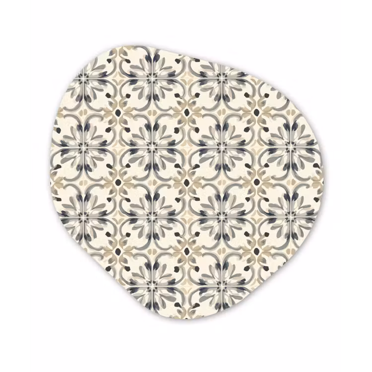 Floraal - Patroon - Kleurrijk Wandcirkel Organisch Forex 3mm klein 629 -3d