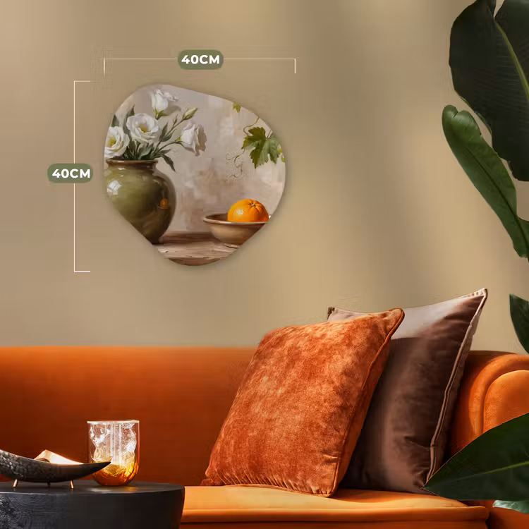 Organic - Forex - Flowers - Fruit - Still Life - Bloemen - Fruit - Stilleven Wandcirkel Organisch Forex 3mm klein