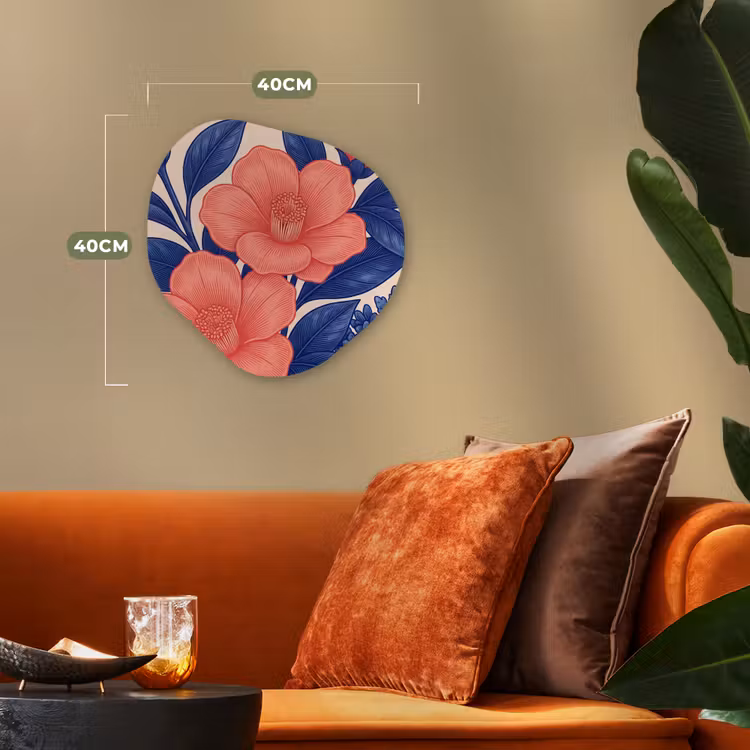 Organic - Forex - Flowers - Leaves - Botanical - Bloemen - Bladeren - Botanisch Wandcirkel Organisch Forex 3mm klein