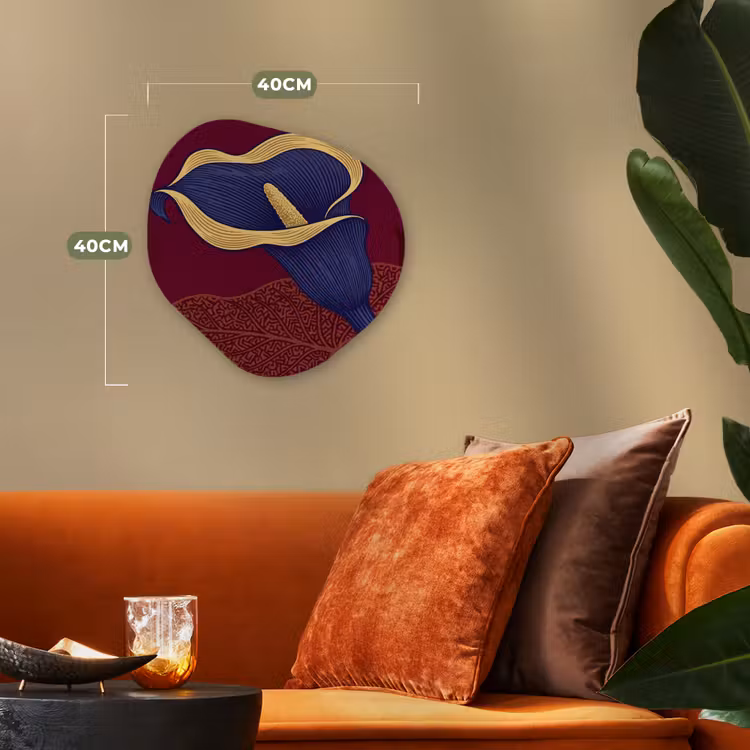 Organic - Forex - Flowers - Modern - Purple - Bloemen - Modern - Paars Wandcirkel Organisch Forex 3mm klein