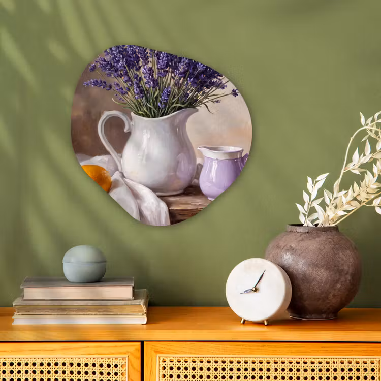 Organic - Forex - Flowers - Still Life - Purple - Bloemen - Stilleven - Paars Wandcirkel Organisch Forex 3mm klein
