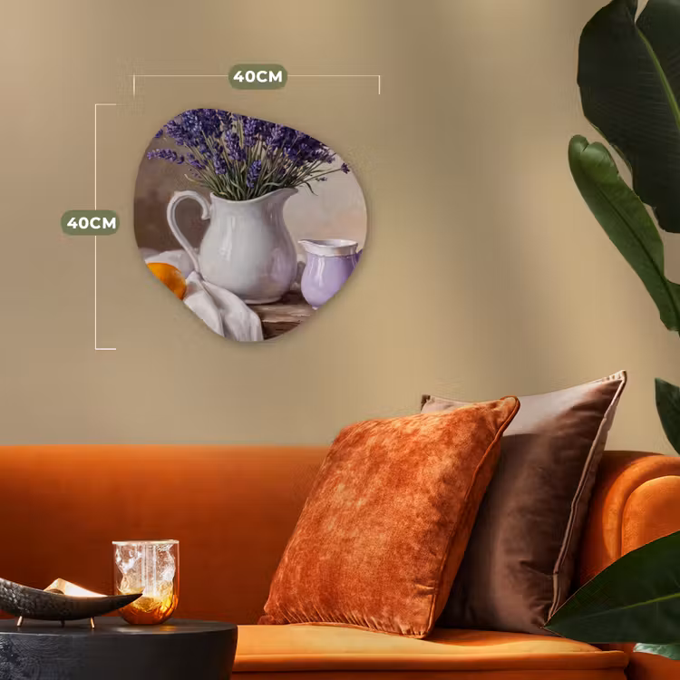 Organic - Forex - Flowers - Still Life - Purple - Bloemen - Stilleven - Paars Wandcirkel Organisch Forex 3mm klein
