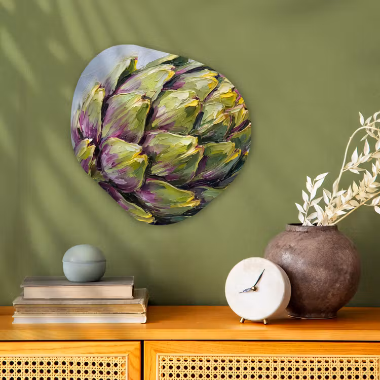 Organic - Forex - Food - Artichoke - Modern - Eten - Artisjok - Modern Wandcirkel Organisch Forex 3mm klein