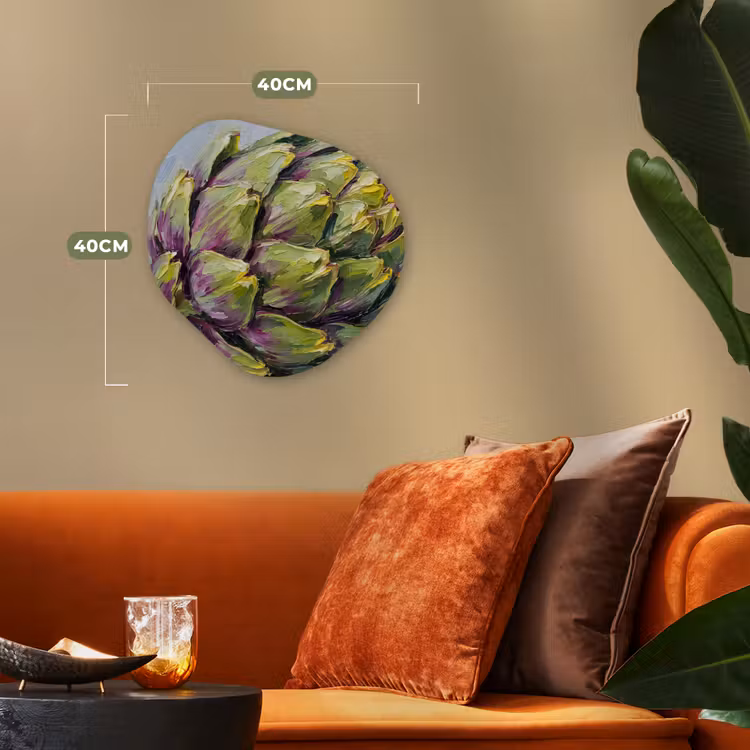 Organic - Forex - Food - Artichoke - Modern - Eten - Artisjok - Modern Wandcirkel Organisch Forex 3mm klein