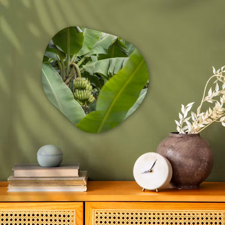 Eten - Bananen - Plantage - Groen Wandcirkel Organisch Forex 3mm klein -sfeer2