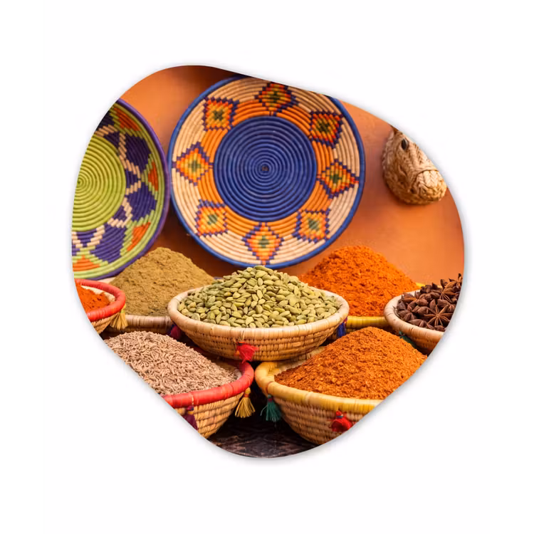 Organic - Forex - Food - Colorful - Culture - Eten - Kleurrijk - Cultuur Wandcirkel Organisch Forex 3mm klein