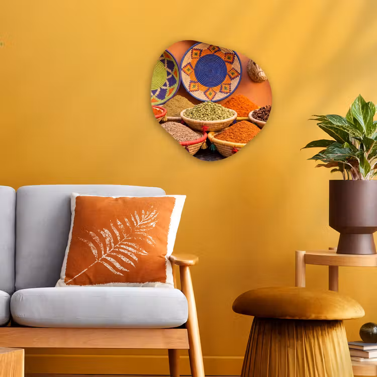 Organic - Forex - Food - Colorful - Culture - Eten - Kleurrijk - Cultuur Wandcirkel Organisch Forex 3mm klein