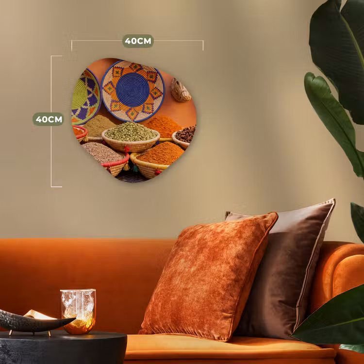 Organic - Forex - Food - Colorful - Culture - Eten - Kleurrijk - Cultuur Wandcirkel Organisch Forex 3mm klein