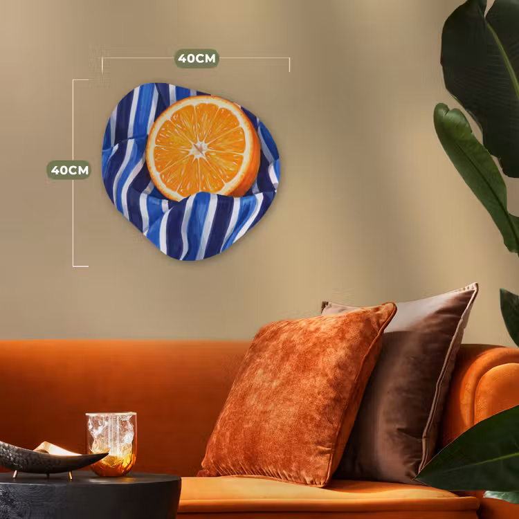 Organic - Forex - Food - Fruit - Orange - Eten - Fruit - Oranje Wandcirkel Organisch Forex 3mm klein