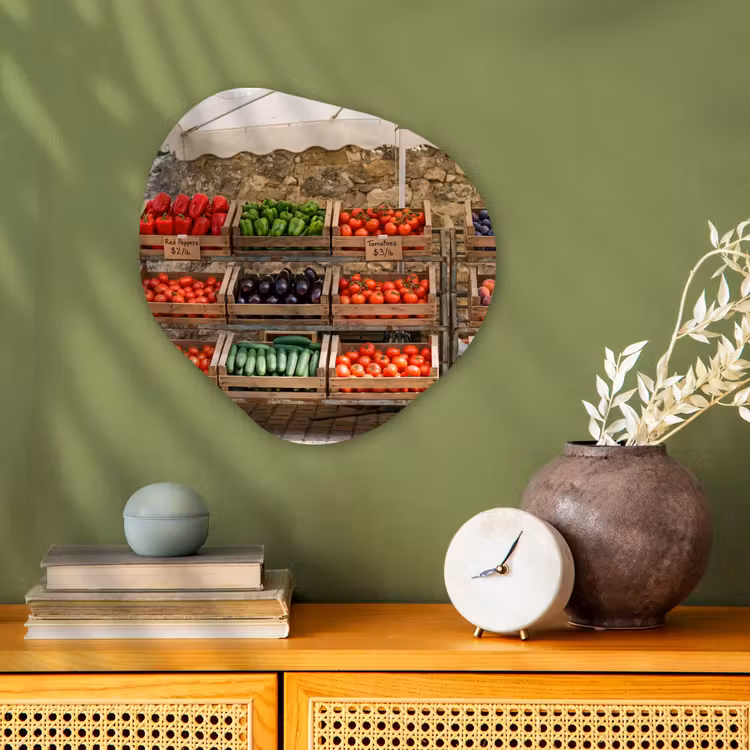 Organic - Forex - Food - Market - Fresh - Eten - Markt - Vers Wandcirkel Organisch Forex 3mm klein