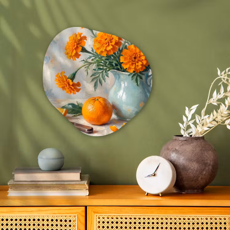 Organic - Forex - Food - Orange - Art - Eten - Oranje - Kunst Wandcirkel Organisch Forex 3mm klein