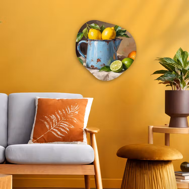 Organic - Forex - Food - Still Life - Classical - Eten - Stilleven - Klassiek Wandcirkel Organisch Forex 3mm klein